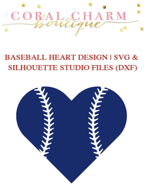 Baseball Heart File for Cutting Machines SVG and Silhouette