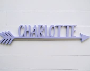 Name Above Crib with Arrow for Girls Nursery | Baby name above the crib | Nursery letters with Arrow