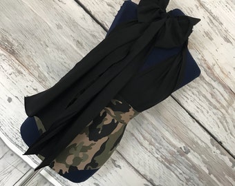 Convertible Swimsuit Bathing Suit Infinity Swimwear Camouflage Camo Black Multiway Swimsuit High Waisted Made to Order