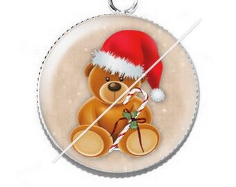 Pendant cabochon resin Merry Christmas happy holidays 25