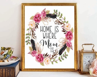 Mom Gift, Christmas Gift Mom, Mother's Day Gift, Mothers Day Print, Gift for Mom, Christmas Gift, Printable Mom Wall Art, For Mom,