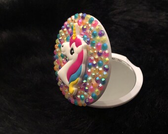 Rainbow Unicorn Compact Mirror