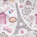 6 Decoupage Paper Napkins Paris, Moulin rouge, France, Eiffel Tower, Cafe de Paris, Muffins, Croissants. Craft Paper Napkins set of 6 pcs