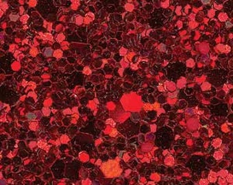 Glitter Fabric. Metallic Red . A4 sheet. JR04962