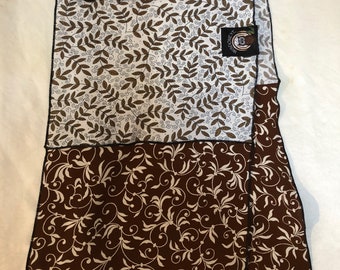 VINTAGE RAYON SCARF 2 and 3 colors with rolled hem