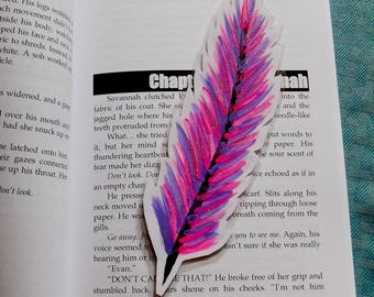 Hand Painted Feather Bookmarks