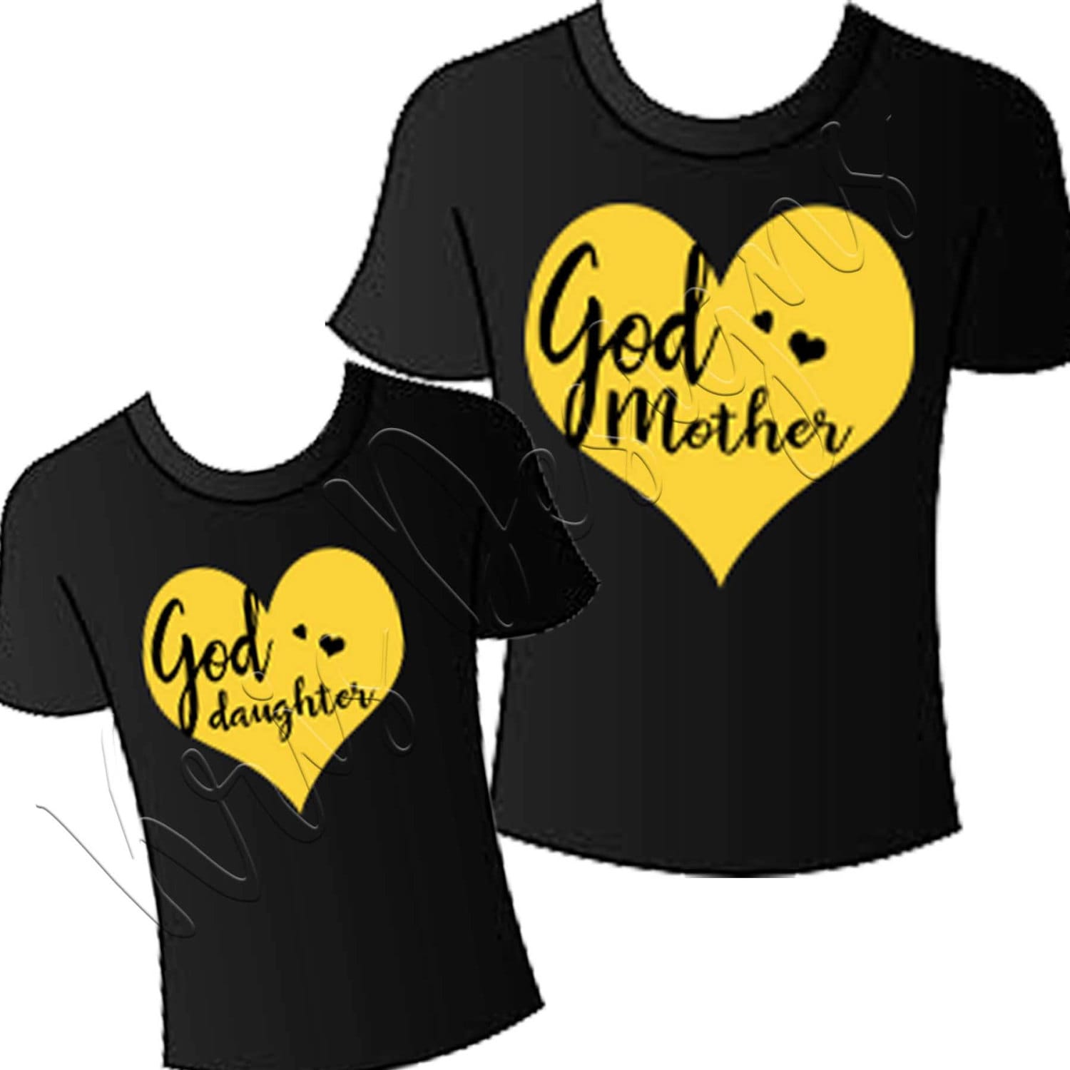 God Mother and God Daughter in hearts 2 svg files jpg png