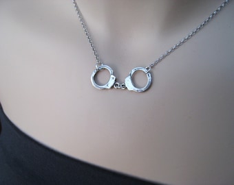 Handcuff Necklace- Sterling Silver - Larger Version, Fall Fashion