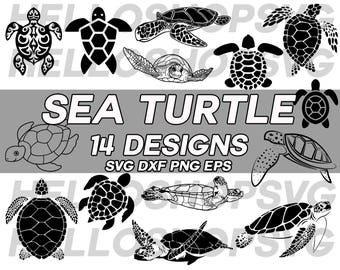 turtle svg, sea turtle svg, tortoise svg, reptile svg, marine life svg, sea animal, clipart, decal, stencil, cut file, silhouette