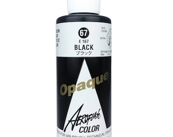 100 ML Opaque Black (E-167) Holbein Japan Aeroflash Airbrush Color - Water based - Perfect for Canvas Ceramic Textiles Makeup & Nails