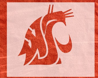 Cougars Stencil Washington State Stencil Airbrush STencil