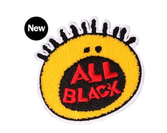 All Black Chenille Patch