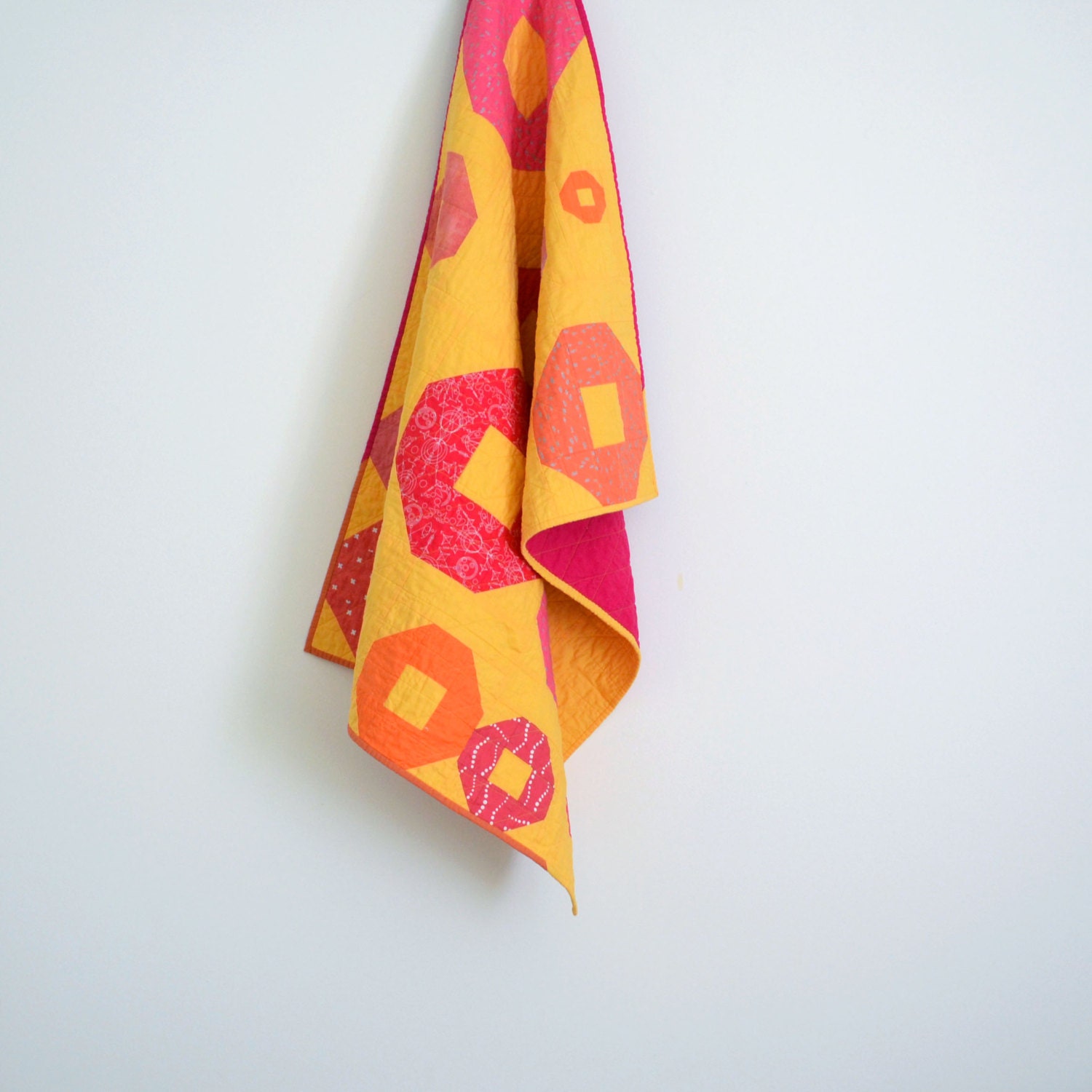 Yellow Baby Quilt Modern Baby Quilt Girl Baby Quilt