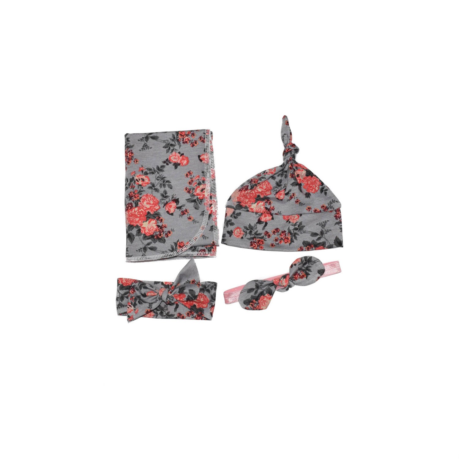 Coral Floral Swaddle Blanket Girl Swaddle Blanket Summer