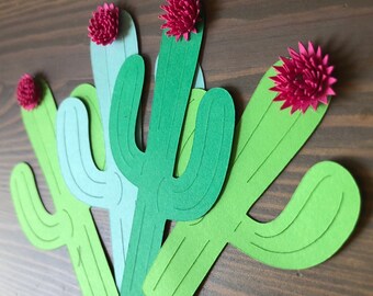 Cactus Flower Treat Toppers Cactus Party