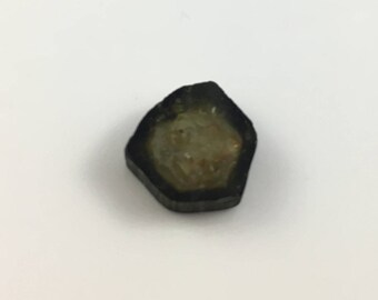 Green Tourmaline Crystal Slice | 5.9ct | Loose Semiprecious Gemstones