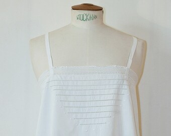 60s White Camisole dress