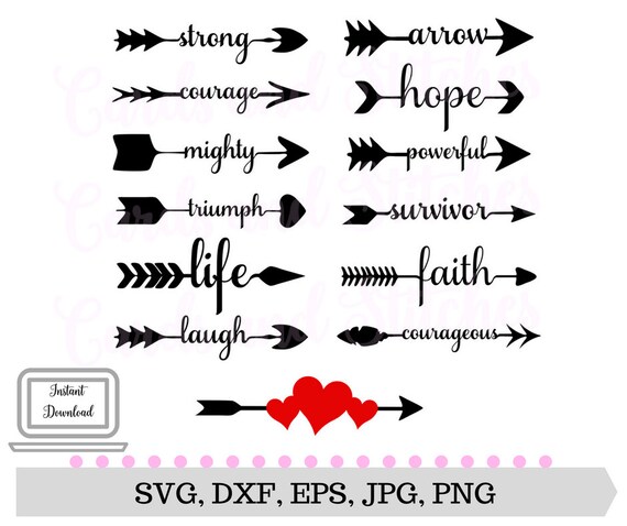 Download Arrow Words SVG Arrow Survivor SVG Digital Cutting File