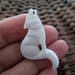 Intricate Double sided Wold, Small wolf, Buffalo bone carving , Jewelry making supplies B6878