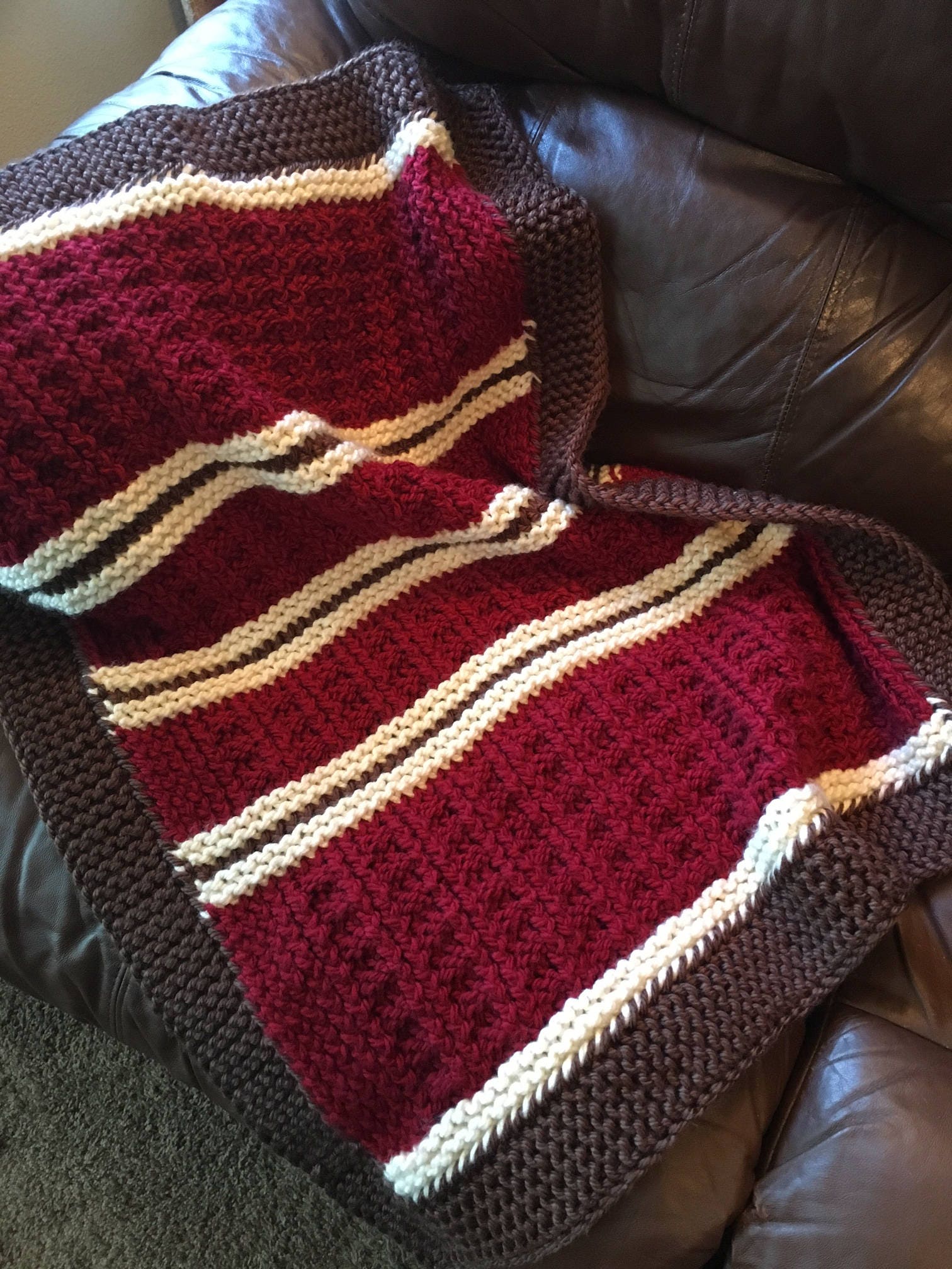 Mountain Cabin Baby Blanket a loom knit pattern