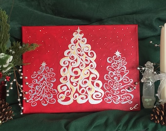 We Three Trees, 12 x 16 Canvas Painting