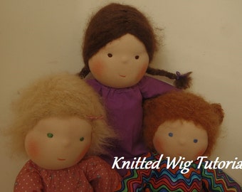 Waldorf Doll Knitted Wig Tutorial