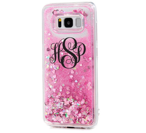 Monogrammed Glitter Case For Samsung Liquid Glitter Case 0831