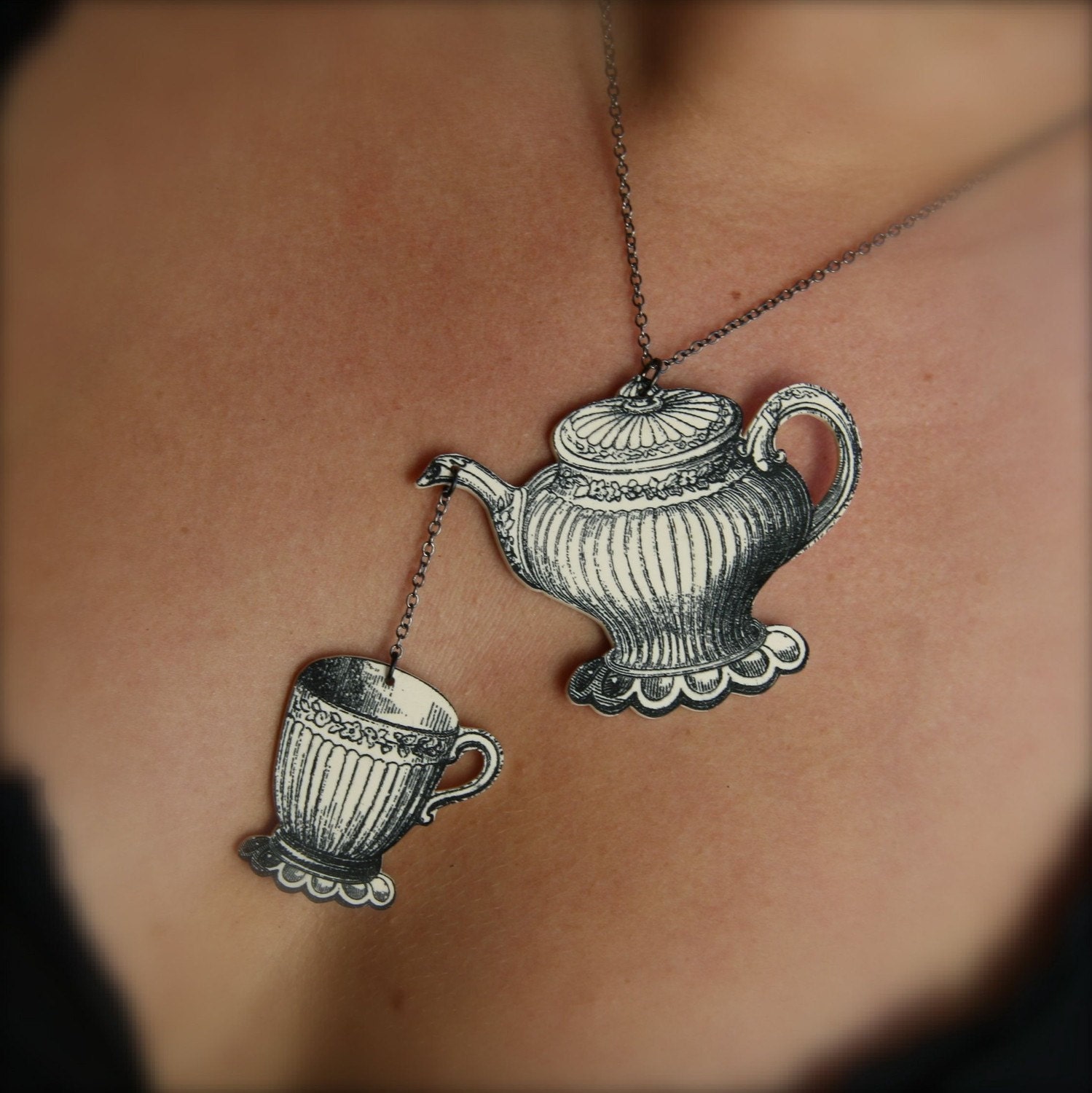 Teapot/Teacup Necklace Teapot Necklace Teacup NecklaceTea