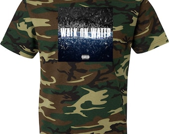 Eminem Walk On Water Camouflage T Shirt Green Woodland Camo