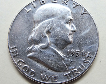 1954 Franklin Silver Half Dollar FREE SHIPPING