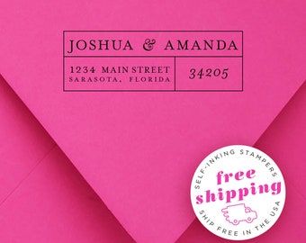 Custom Stamp | Self Inking Return Address Stamp | Rubber Stamp | Personalized Housewarming Gift | Wedding Anniversary | BOXED ELEGANCE 4913