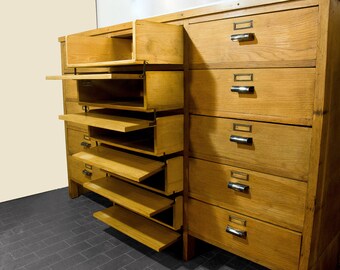 Old Apothecary Cabinet - Restored Apothecary Unit - Reclaimed Chest of Drawers - Apothecary Drawer - Pharmacy Storage - Vintage Furniture
