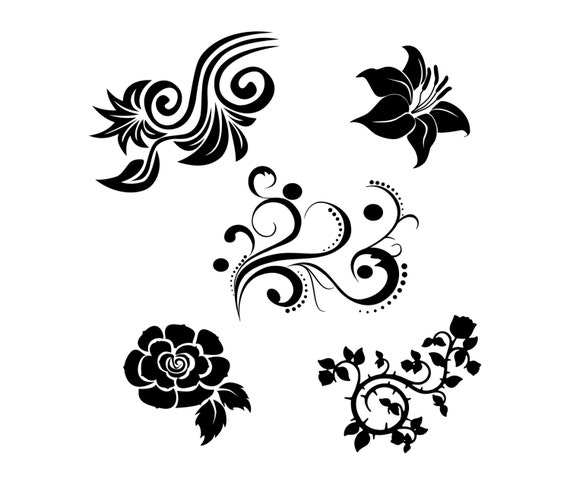 Flower SVG bundle Vector art Clipart Cut files for cricut
