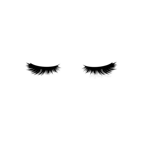 Black Eyelashes Wall Decal Sticker Lashes Vinyl Sticker for