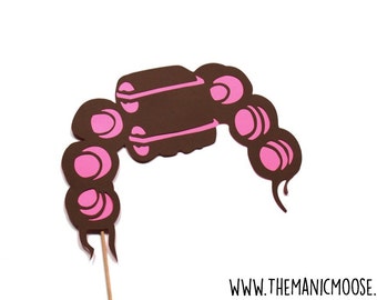 Hair Rollers Photo Booth Props - Hair Curlers - Fun Photo Props - you choose color