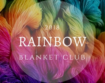 RAINBOW BLANKET YARNCLUB - Subscription yarn club box all about colour, available in a variety of sizes