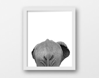 Elephant Decor, Elephant Nursery, Elephant Butt, Animal Print, Safari Wall Art, Africa Print, Zoo Animal, Zoo Print, Most Sold, Top Seller