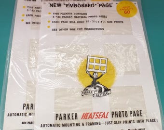 Two Packs Vintage Ben Parker Heatseal Photo Pages #33 New in Package Unused / Photo Storage Organization Album Pages