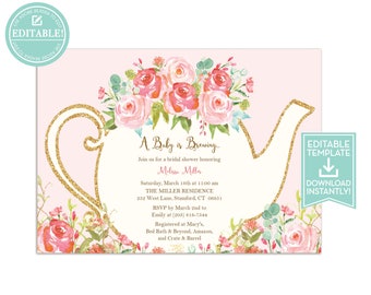 tea party invitations templates