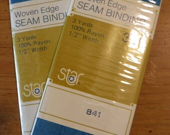Star Teal #841 Woven Edge Seam Binding