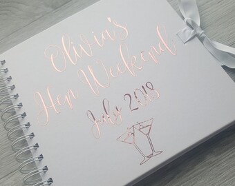 Personalised Hen Party Scrapbook, Hen Guestbook, Letters to the Bride, Bridal Shower gift, Hen Memory Book, Bachelorette Guestbook