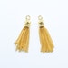Gold Metal Tassel (Small) , Chain Tassel . Jewelry Craft Supply . 16K Polished Gold Plated over Brass Cap - 2pcs / UT0070-PG