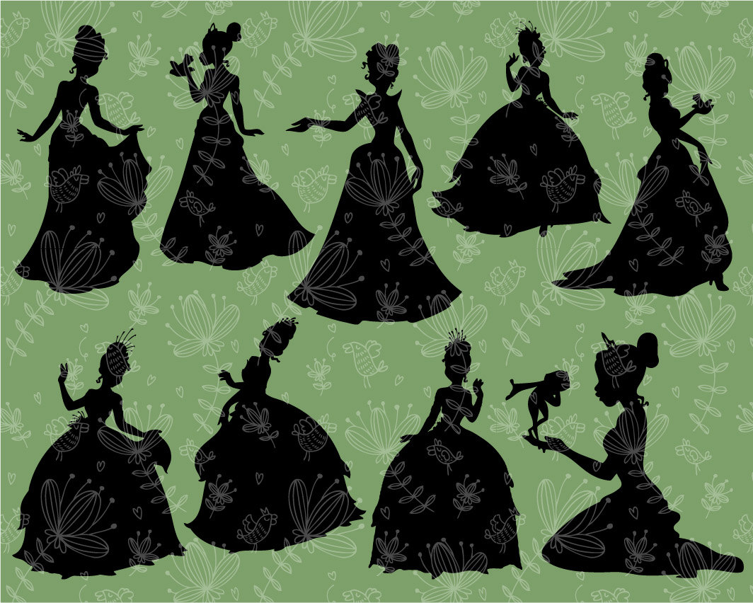 Download Disney Silhouette princess Tiana princess and the frog SVG