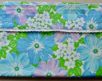 Vintage Wabasso Marvel Press Twin Cotton Flat Sheet - Flower Power