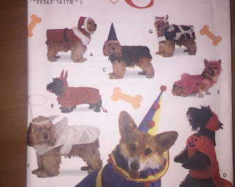 Simplicity Sewing Pattern 9257 Dog Santa, Witch, Cow, Ballerina, Devil, Pumpkin, Angel and Clown Costumes