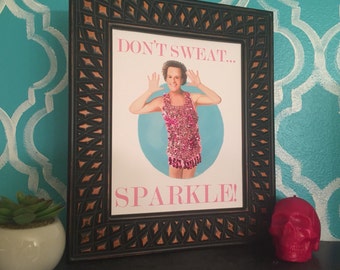 Richard Simmons Fabulous Glitter Card Handmade Designed