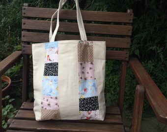 Handmade patchwork tote bag