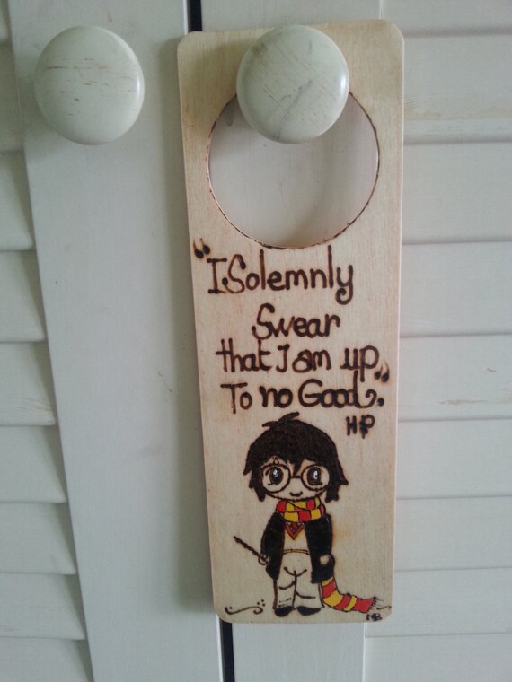 Harry Potter door hanger Harry Potter door knob hunger HP