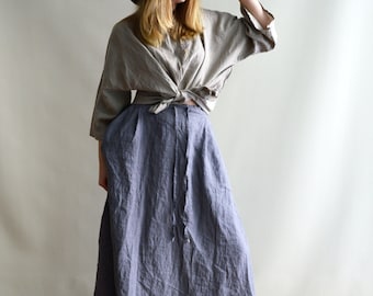 Linen Maxi Skirt, Maxi Skirt Boho, Skirt with Pockets, Womens Skirts, Linen skirt, Boho Skirt, Custom Skirt, Plus size skirt, Handmade