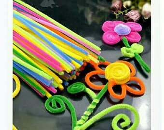Chenille Stem Craft,200 pcs Chenille Stems Per Lot,Multi Color Chenille Stems,DIY Craft For Kid,Hand Crafted Kit,Children Creativity Kit